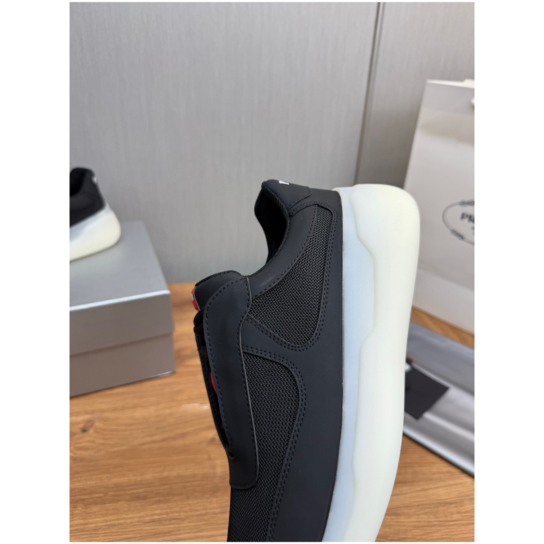 Tênis Prada America's Cup em Camurça Preta