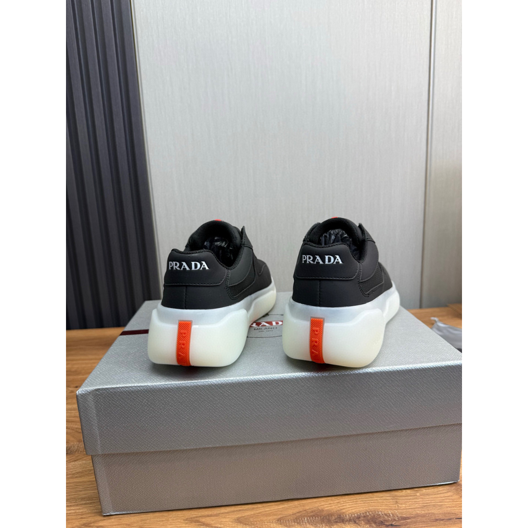 Tênis Prada America's Cup em Camurça Preta