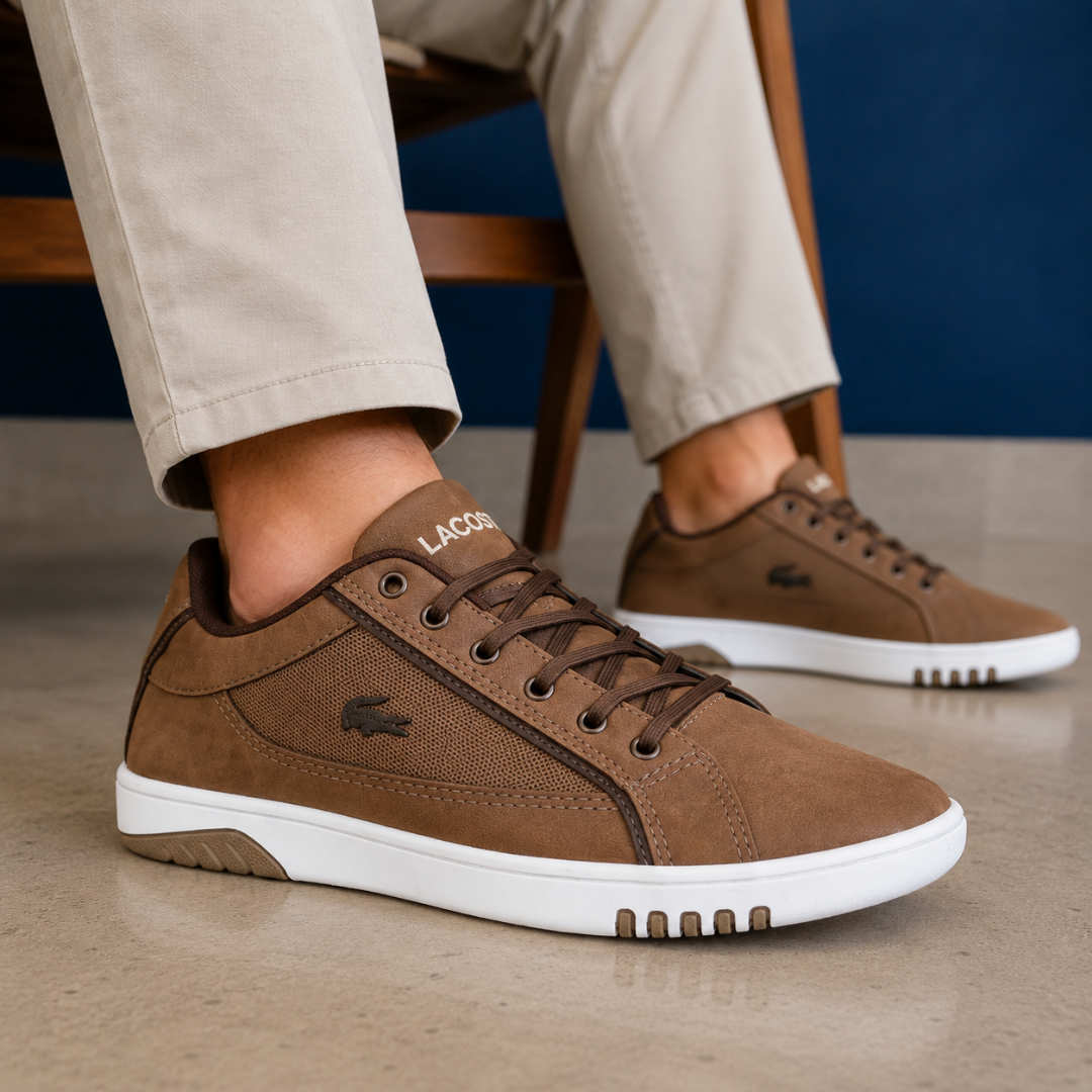 Tênis Casual Masculino Vegas Lacoste Castanho