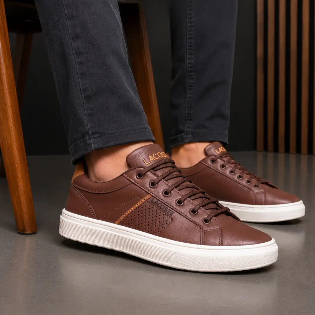 Tênis Casual Masculino Dallas Lасоѕtе Castanho