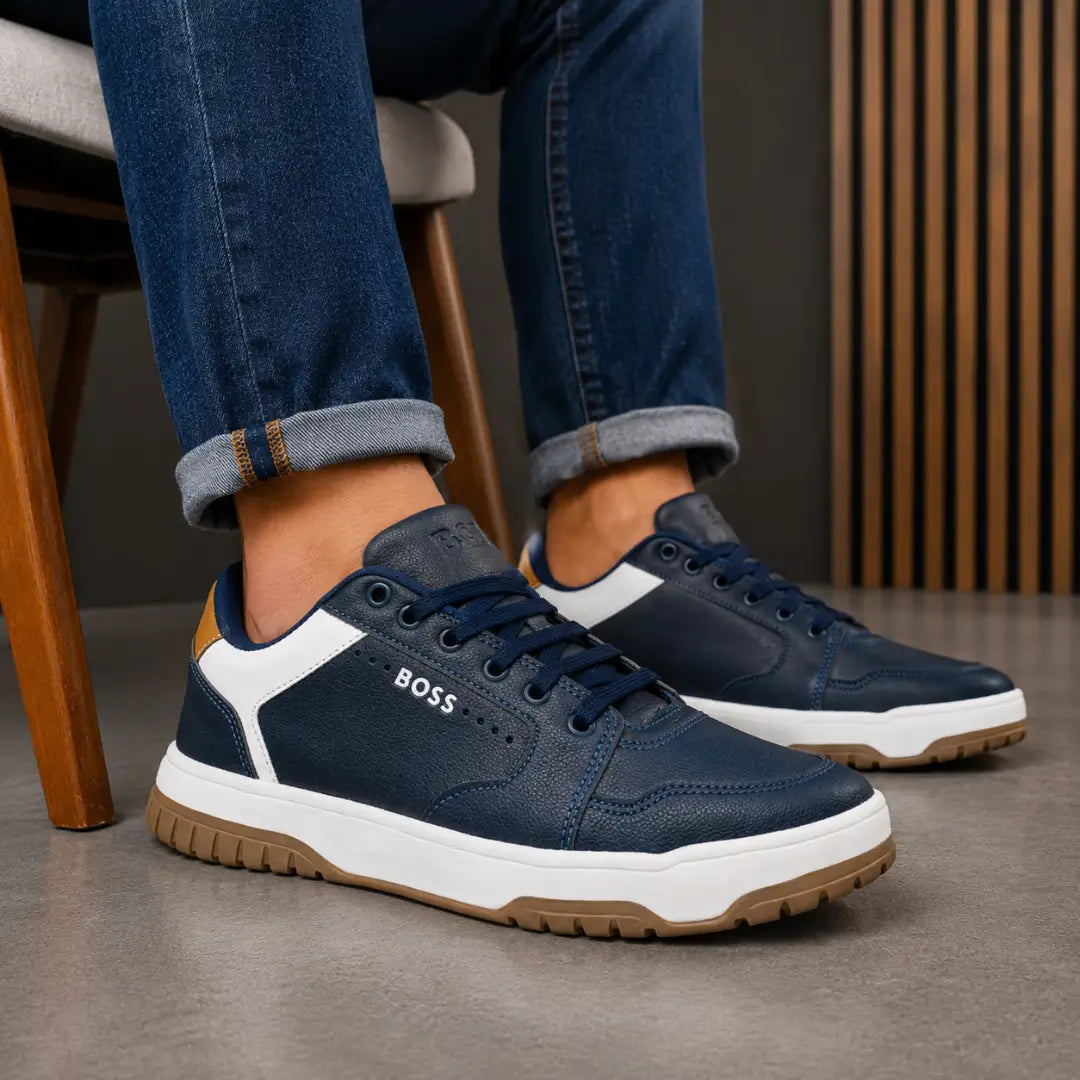 Tênis Casual Masculino London Hugo Boss Azul Marinho