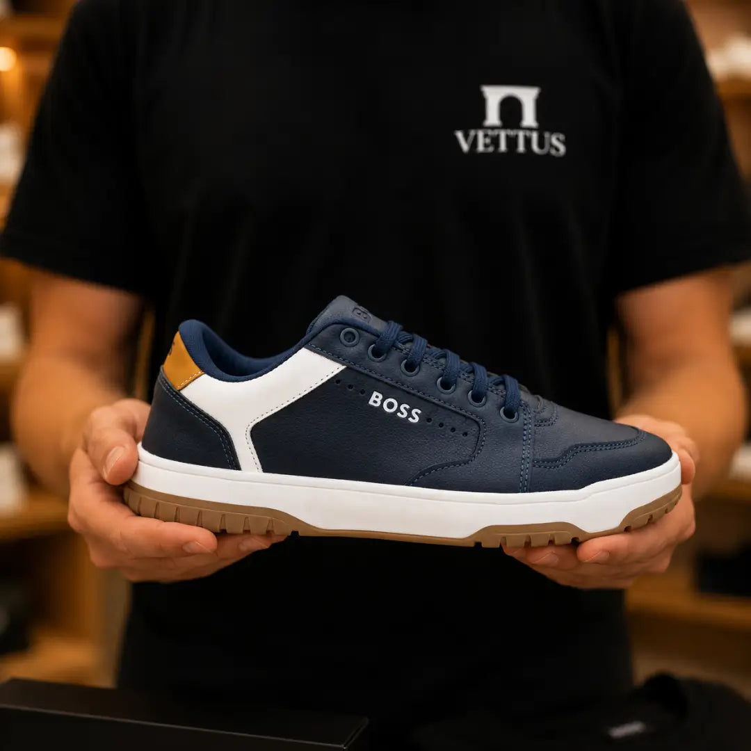 Tênis Casual Masculino London Hugo Boss Azul Marinho