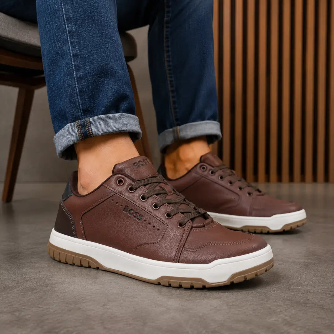 Tênis Casual Masculino London Hugo Boss Castanho