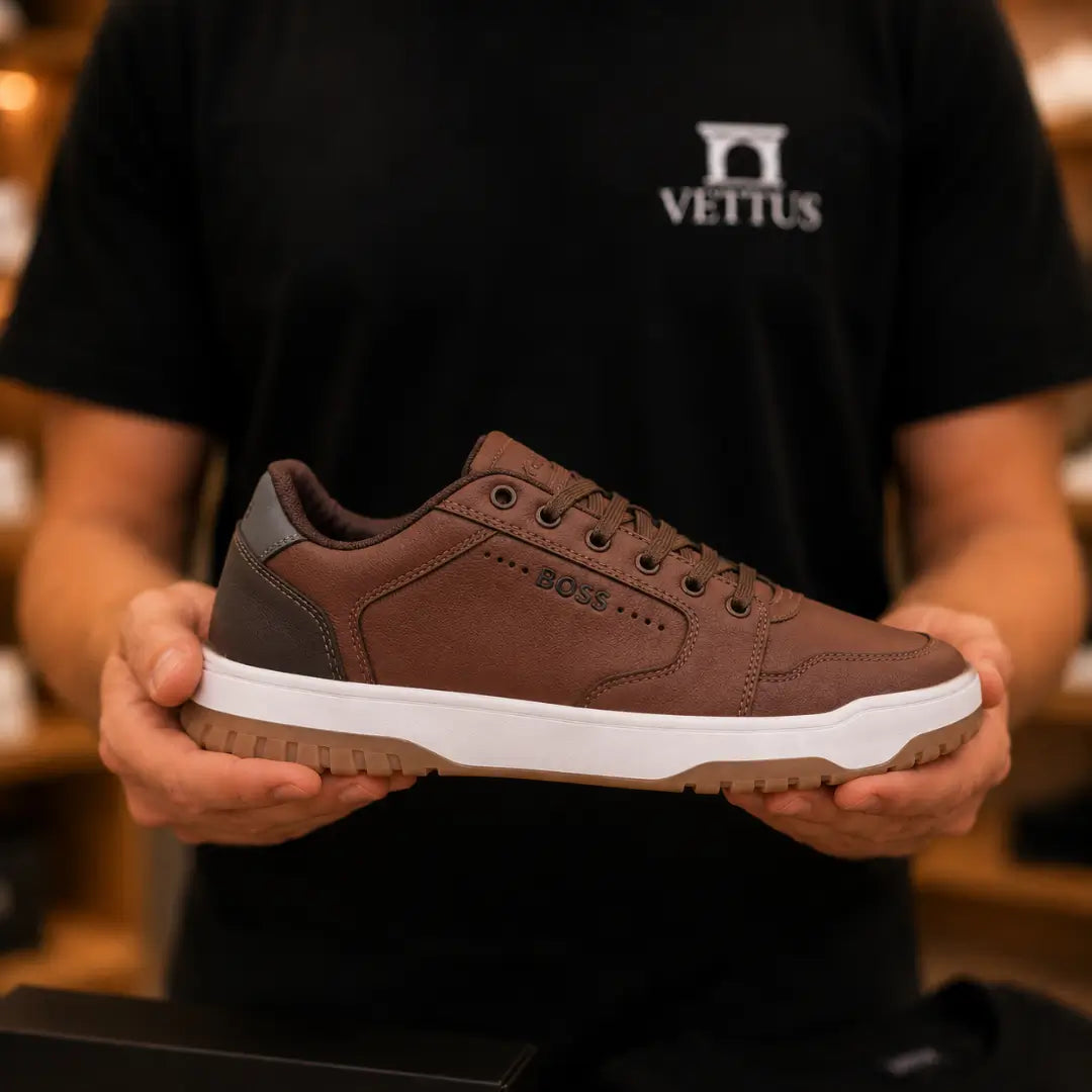 Tênis Casual Masculino London Hugo Boss Castanho