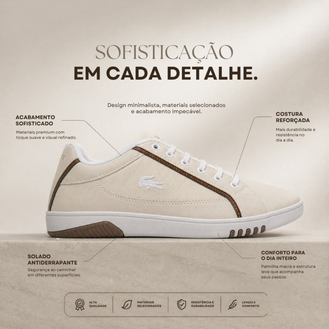 Tênis Casual Masculino Vegas Lacoste Gelo