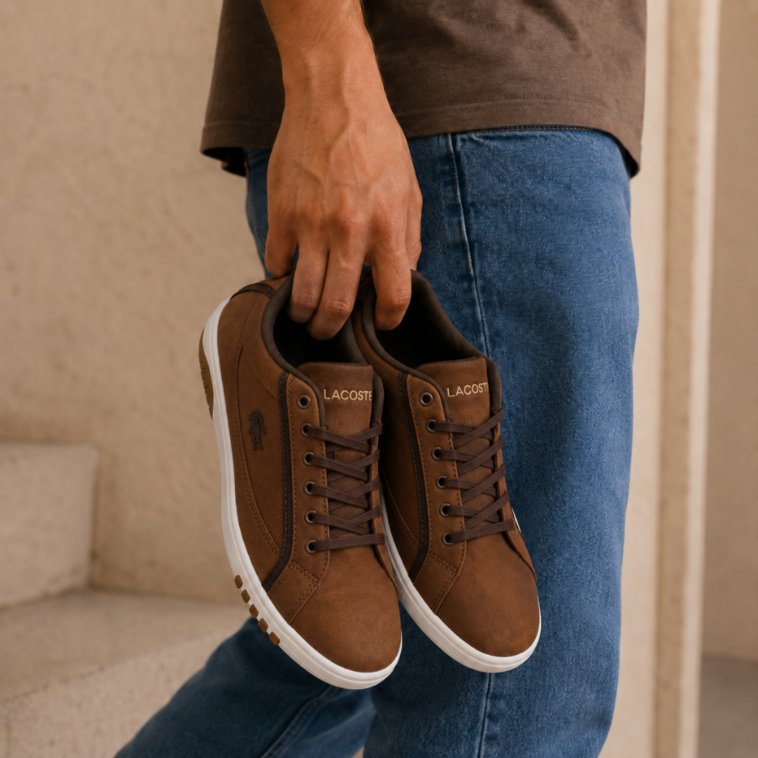 Tênis Casual Masculino Vegas Lacoste Castanho