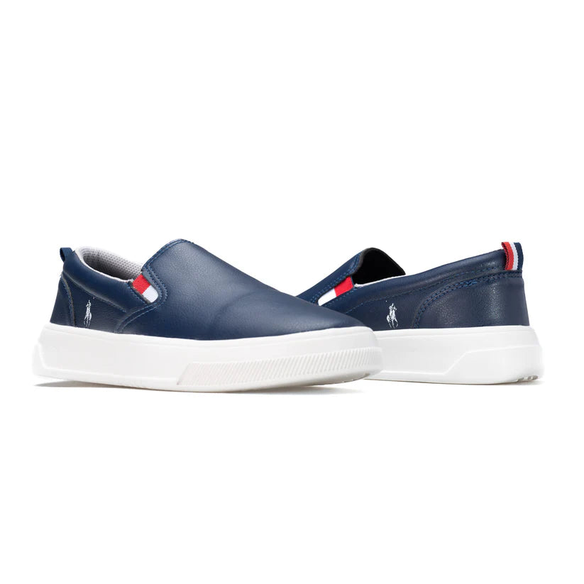 Tênis Casual Masculino Slip-On Polo Azul