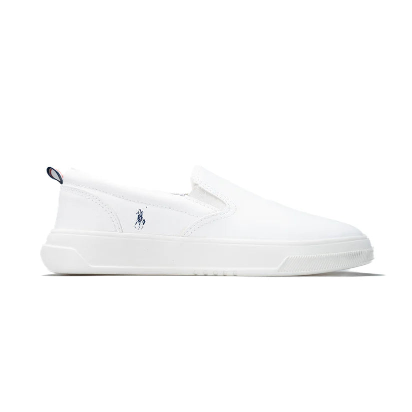 Tênis Casual Masculino Slip-On Polo Branco